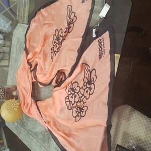 MOSCHINO LARGE WOMENS SILK PINK LONG SCARF NEW MADE IN ITALY